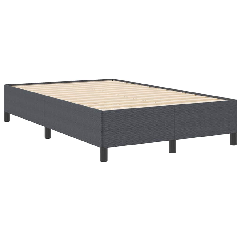 Boxspringbett Dunkelgrau 120 x 200 cm Cordstoff