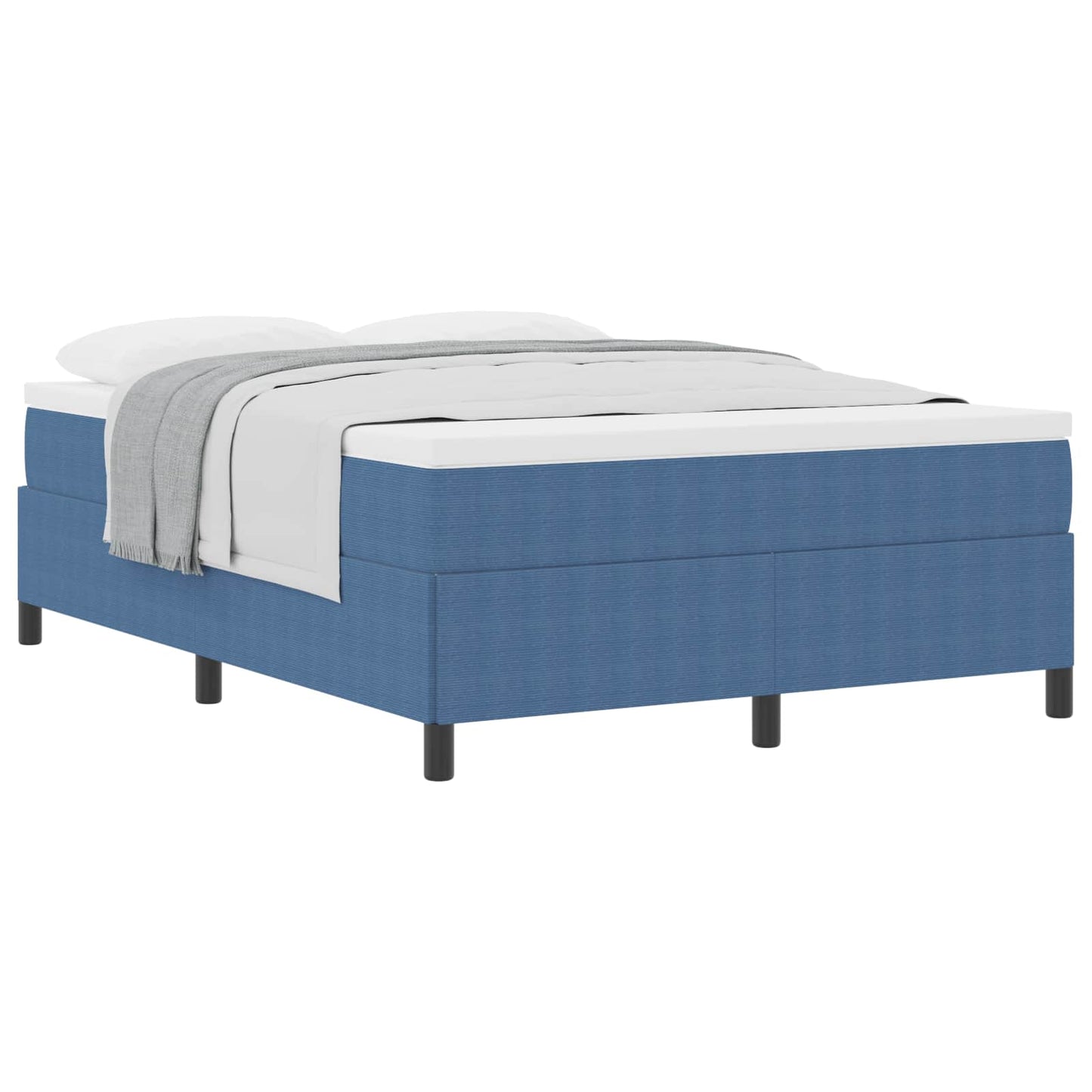 Boxspringbett Blau 140 x 190 cm Cordstoff