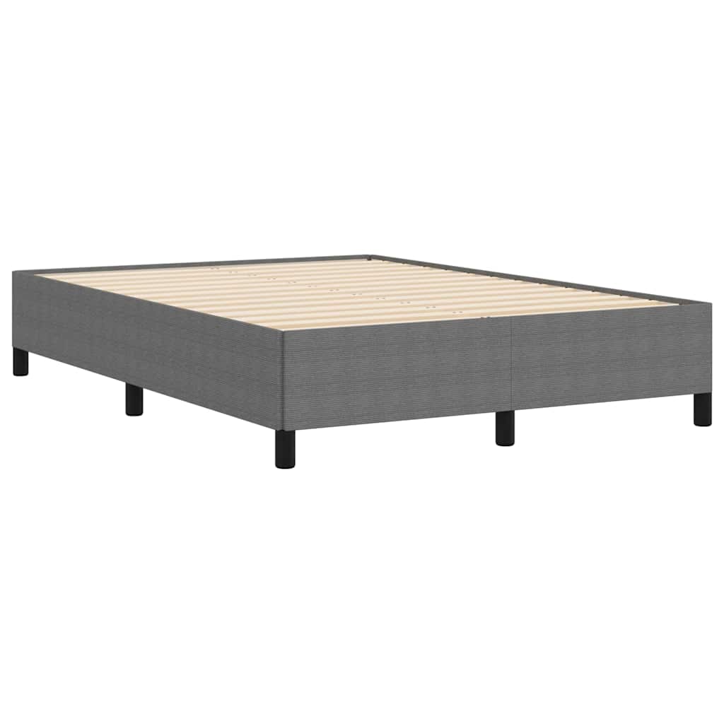 Boxspringbett Hellgrau 140 x 200 cm Cordstoff