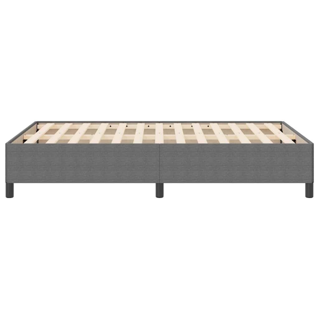 Boxspringbett Hellgrau 140 x 200 cm Cordstoff