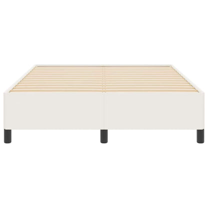 Boxspringbett Creme 140 x 200 cm Cordstoff