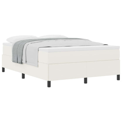 Boxspringbett Creme 160 x 200 cm Cordstoff
