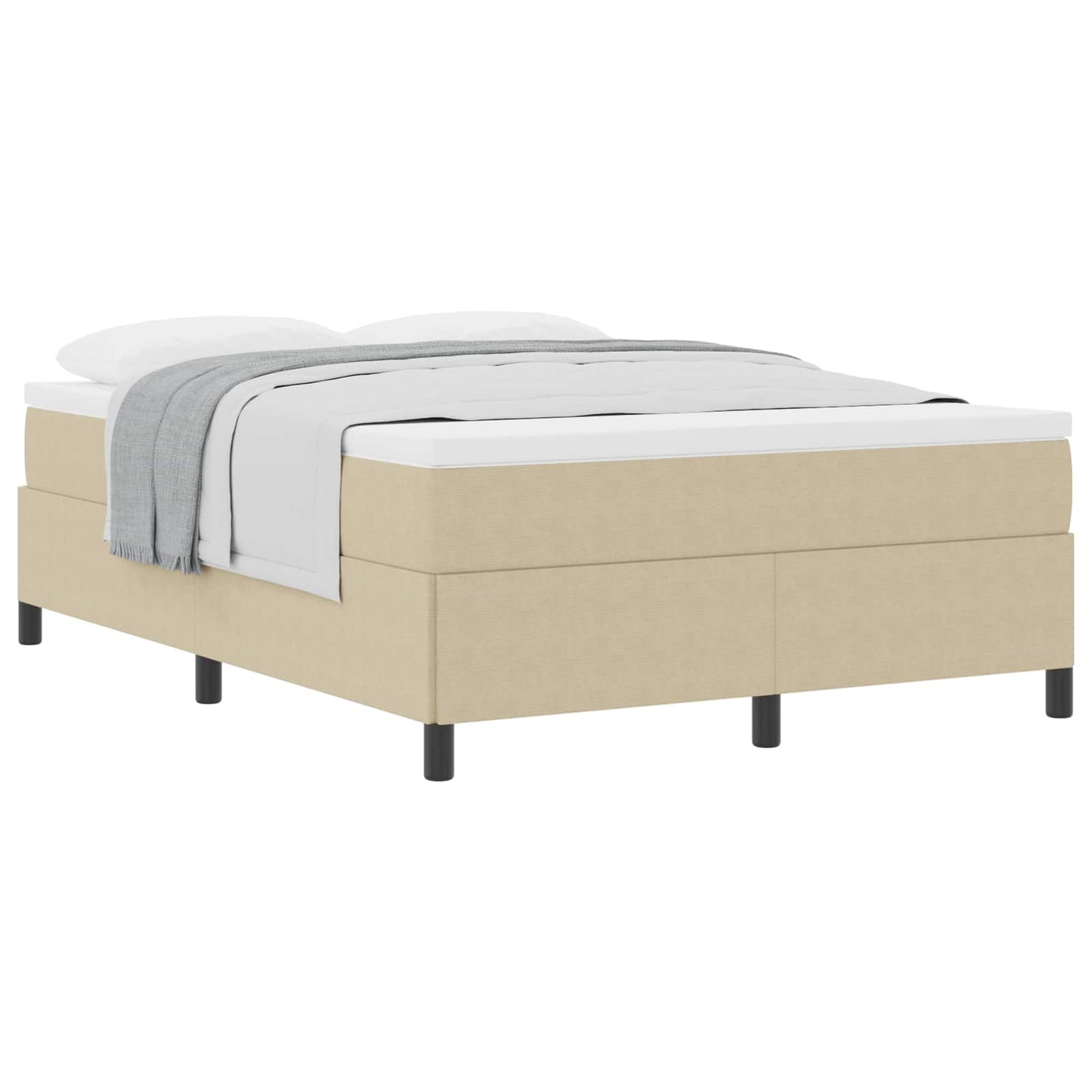 Boxspringbett Grau-Grün 160 x 200 cm Cordstoff