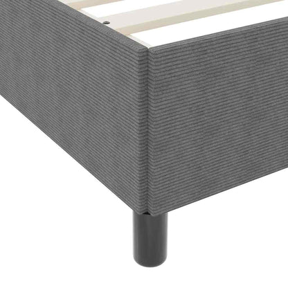 Boxspringbett Hellgrau 200 x 200 cm Cordstoff