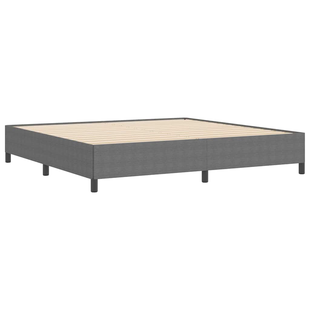 Boxspringbett Hellgrau 200 x 200 cm Cordstoff