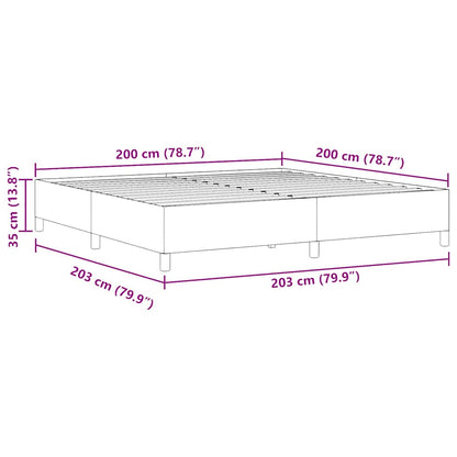 Boxspringbett Hellgrau 200 x 200 cm Cordstoff