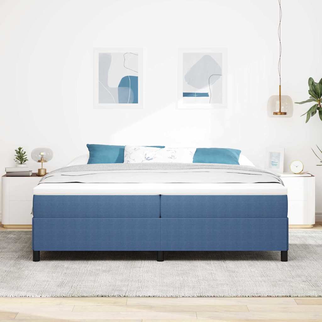Boxspringbett Blau 200 x 200 cm Cordstoff