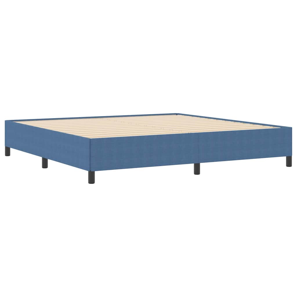 Boxspringbett Blau 200 x 200 cm Cordstoff