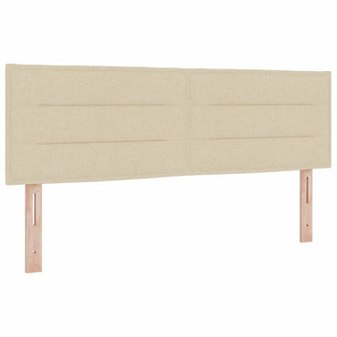vidaXL Kopfteil mit Kopfteil Creme 144 cm Kunstleder