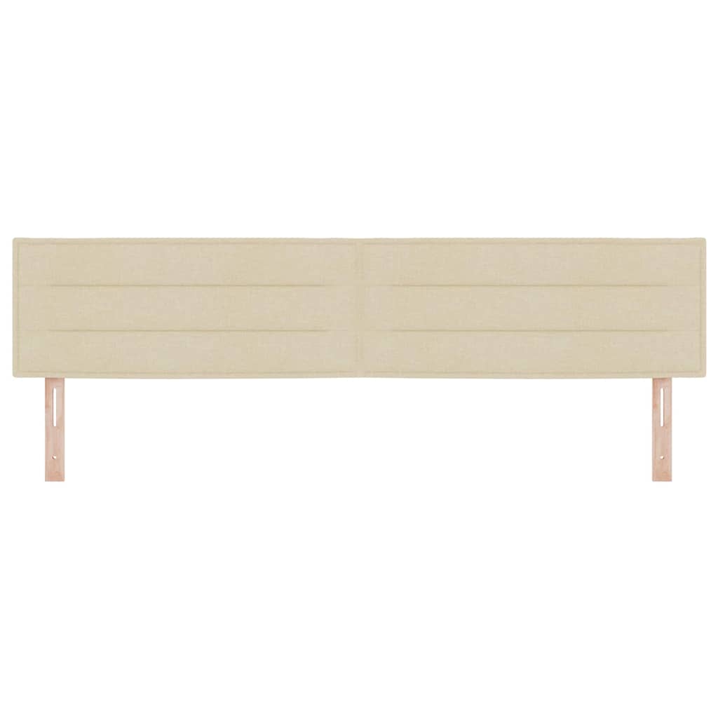 vidaXL Kopfteil mit Kopfteil Creme 200 cm Kunstleder