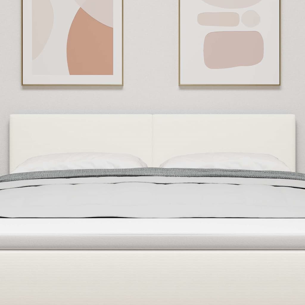 vidaXL Kopfteil mit Kopfteil Creme 144 cm Kunstleder