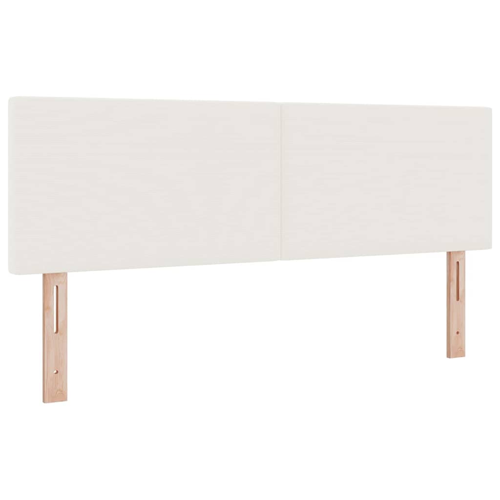vidaXL Kopfteil mit Kopfteil Creme 144 cm Kunstleder