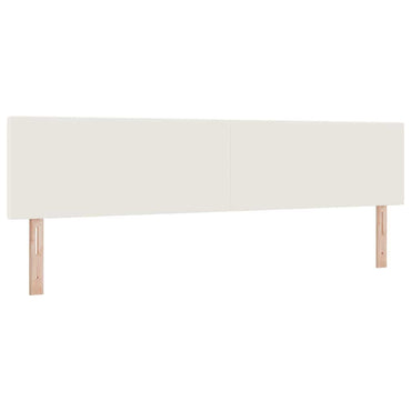 vidaXL Kopfteil mit Kopfteil Creme 200 cm Kunstleder
