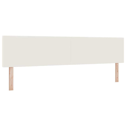 vidaXL Kopfteil mit Kopfteil Creme 200 cm Kunstleder