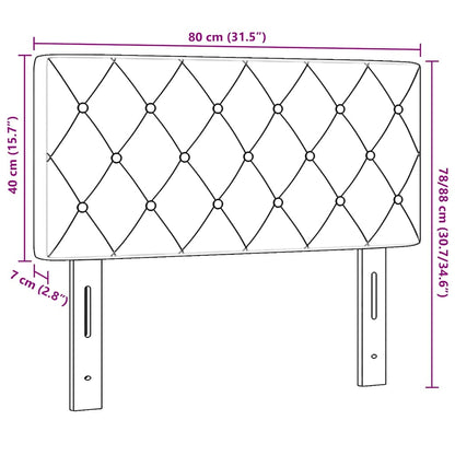 Kopfteil Dunkelgrau 80 cm Samt