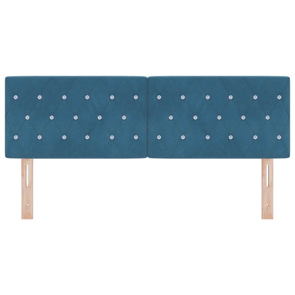vidaXL Kopfteil mit Kopfteil Dunkelblau 144 cm Kunstleder