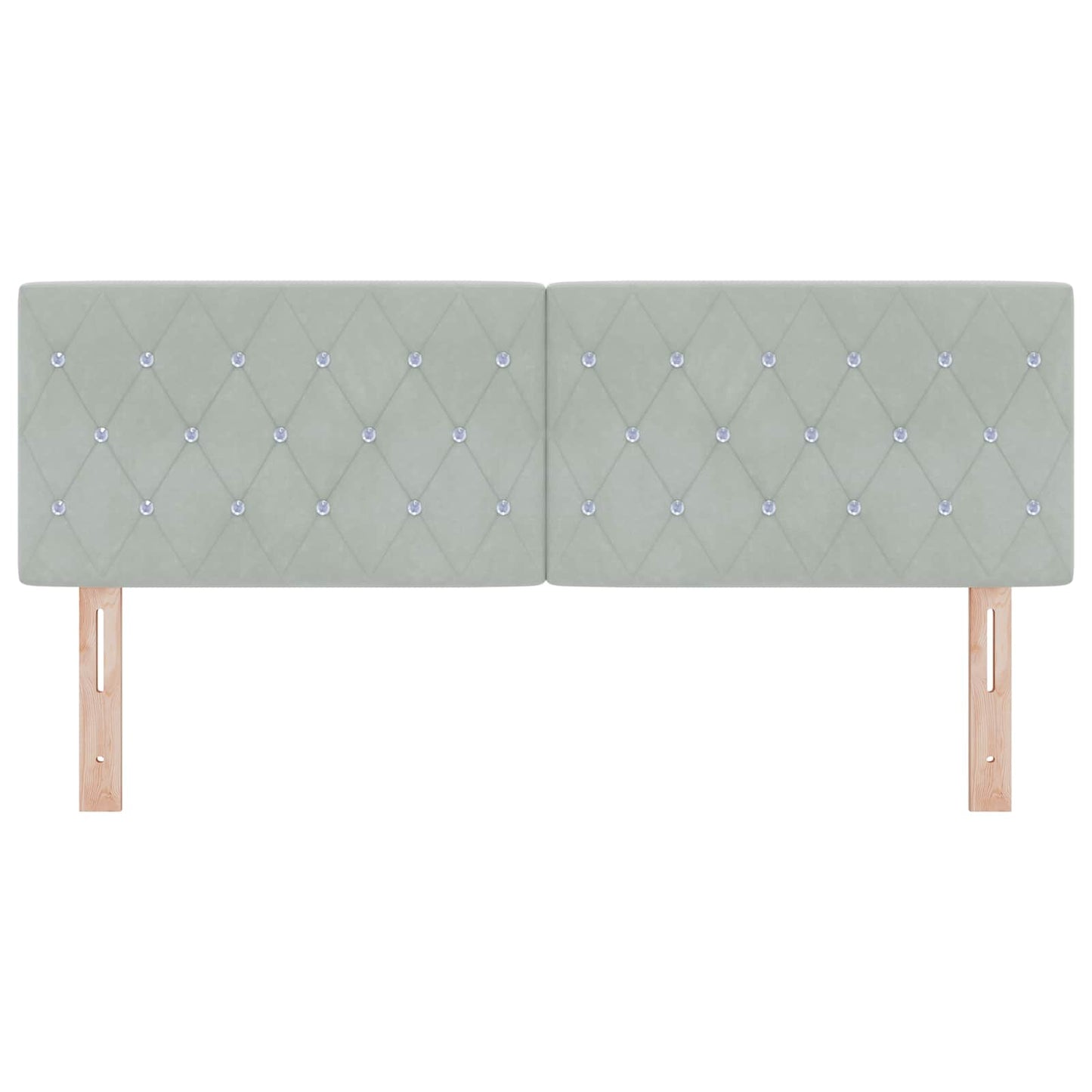 Kopfteil Hellgrau 160 cm Samt