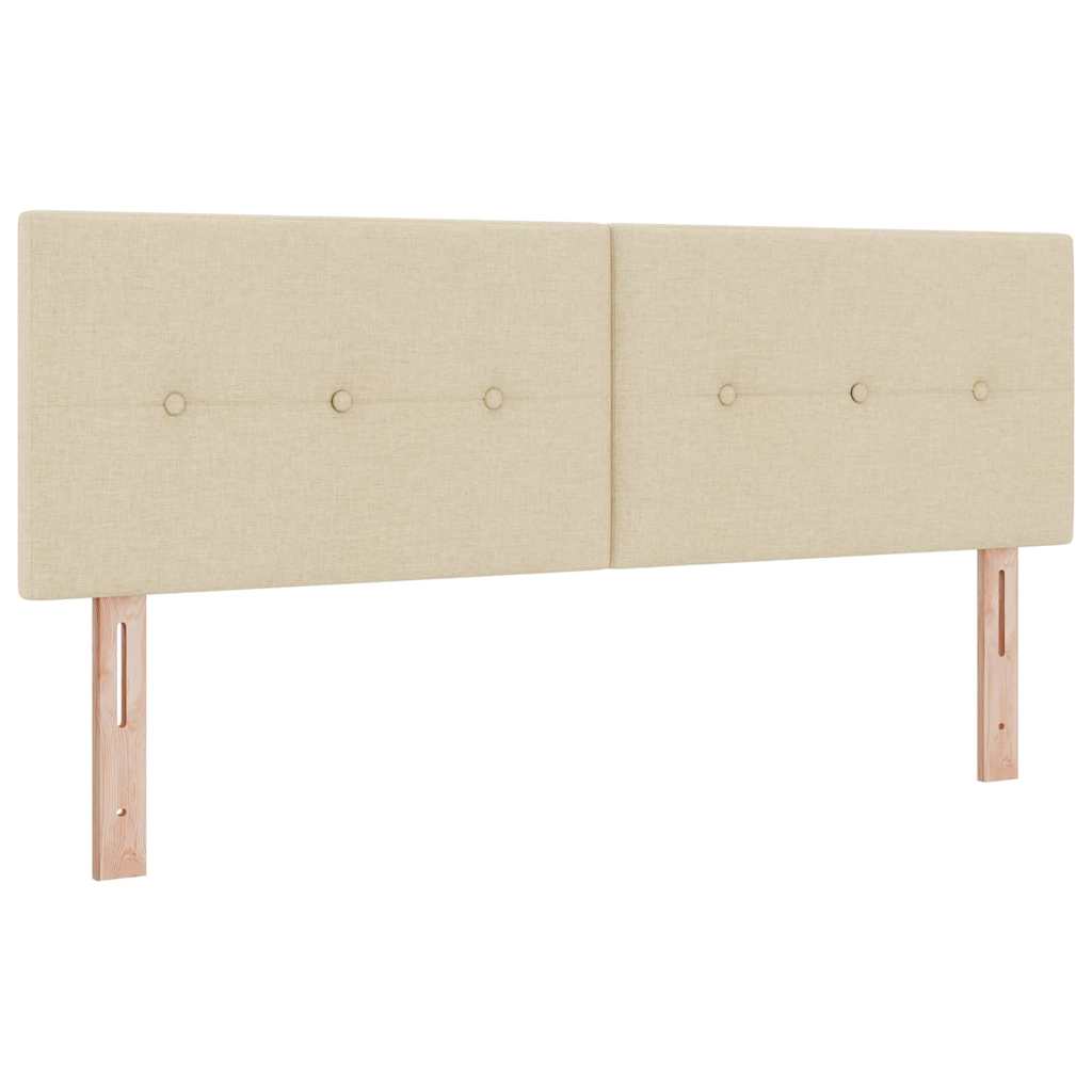 vidaXL Kopfteil mit Kopfteil Creme 144 cm Kunstleder