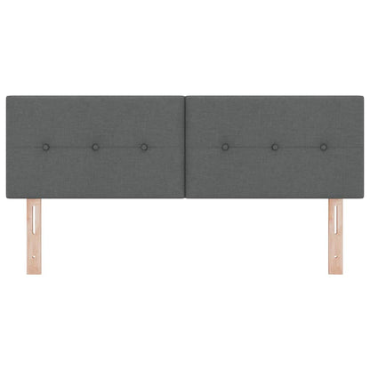 vidaXL Kopfteil mit Kopfteil Dunkelgrau 160 cm Kunstleder
