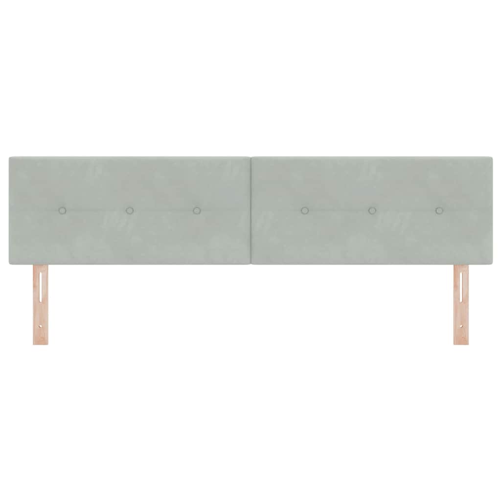 Kopfteil Hellgrau 180 cm Samt