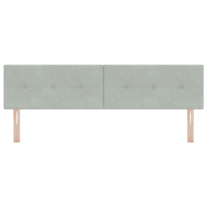 Kopfteil Hellgrau 180 cm Samt