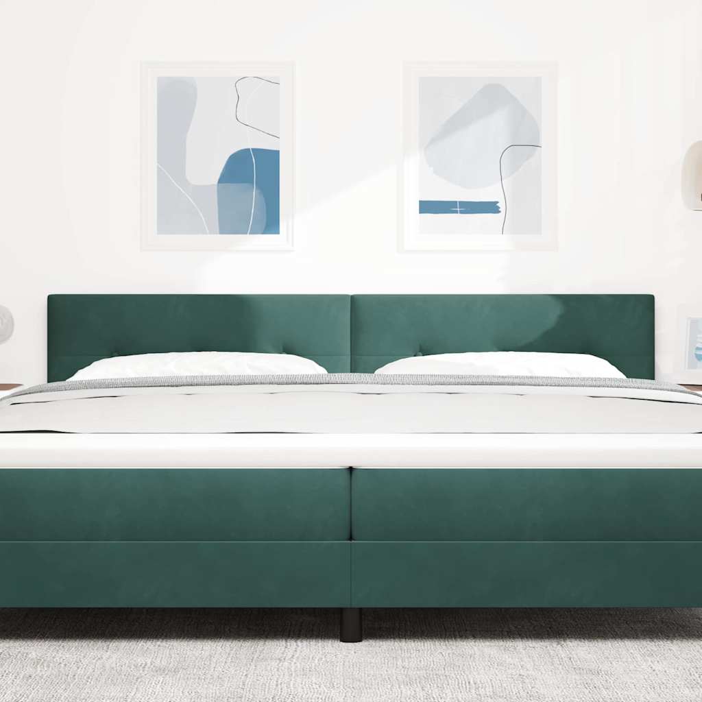 vidaXL Kopfteil mit Kopfteil Dunkelgrün 200 cm Kunstleder