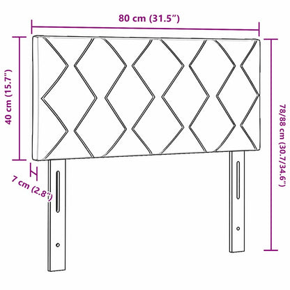 Kopfteil Dunkelblau 80 cm Samt