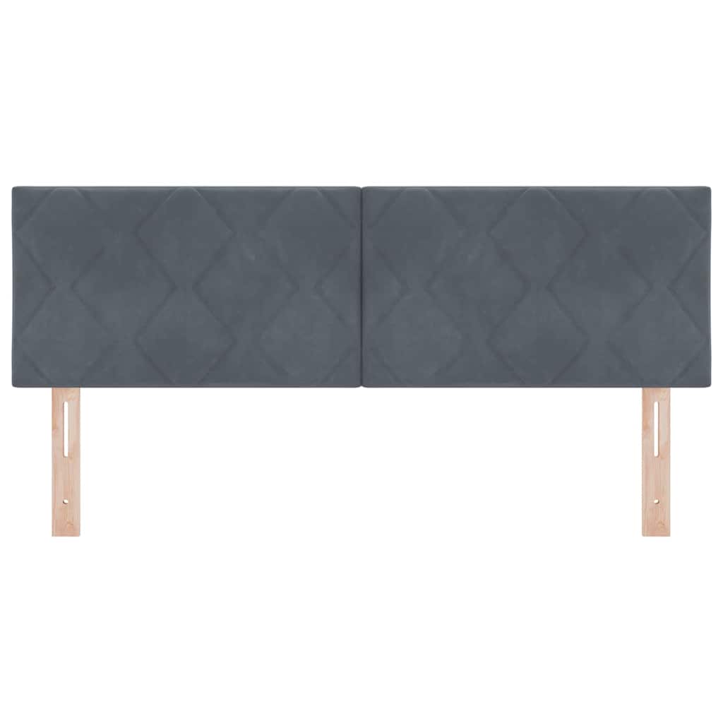 vidaXL Kopfteil mit Kopfteil Dunkelgrau 144 cm Samt