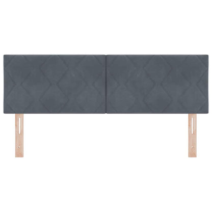 vidaXL Kopfteil mit Kopfteil Dunkelgrau 144 cm Samt