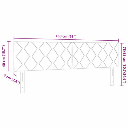 Kopfteil Dunkelgrau 160 cm Stoff
