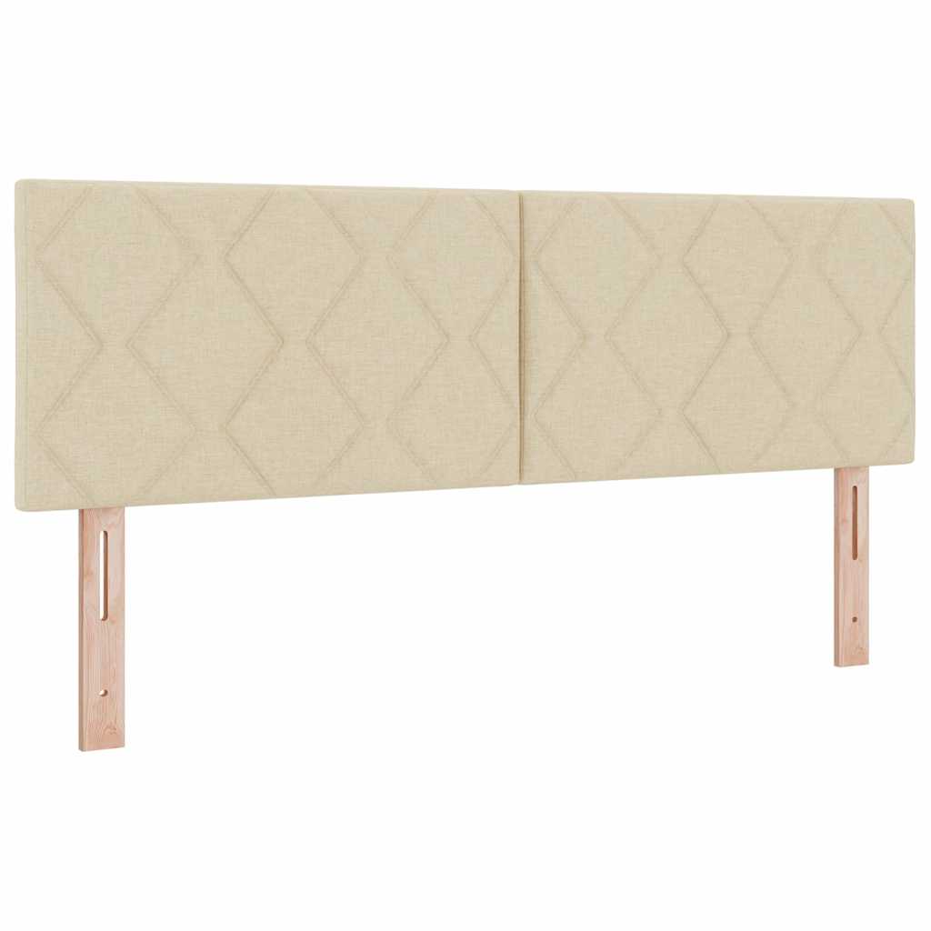 vidaXL Kopfteil mit Kopfteil Creme 160 cm Kunstleder