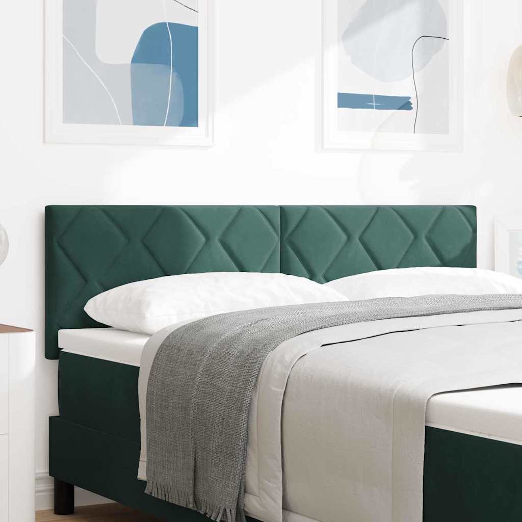 vidaXL Kopfteil mit Kopfteil Dunkelgrün 160 cm Samt