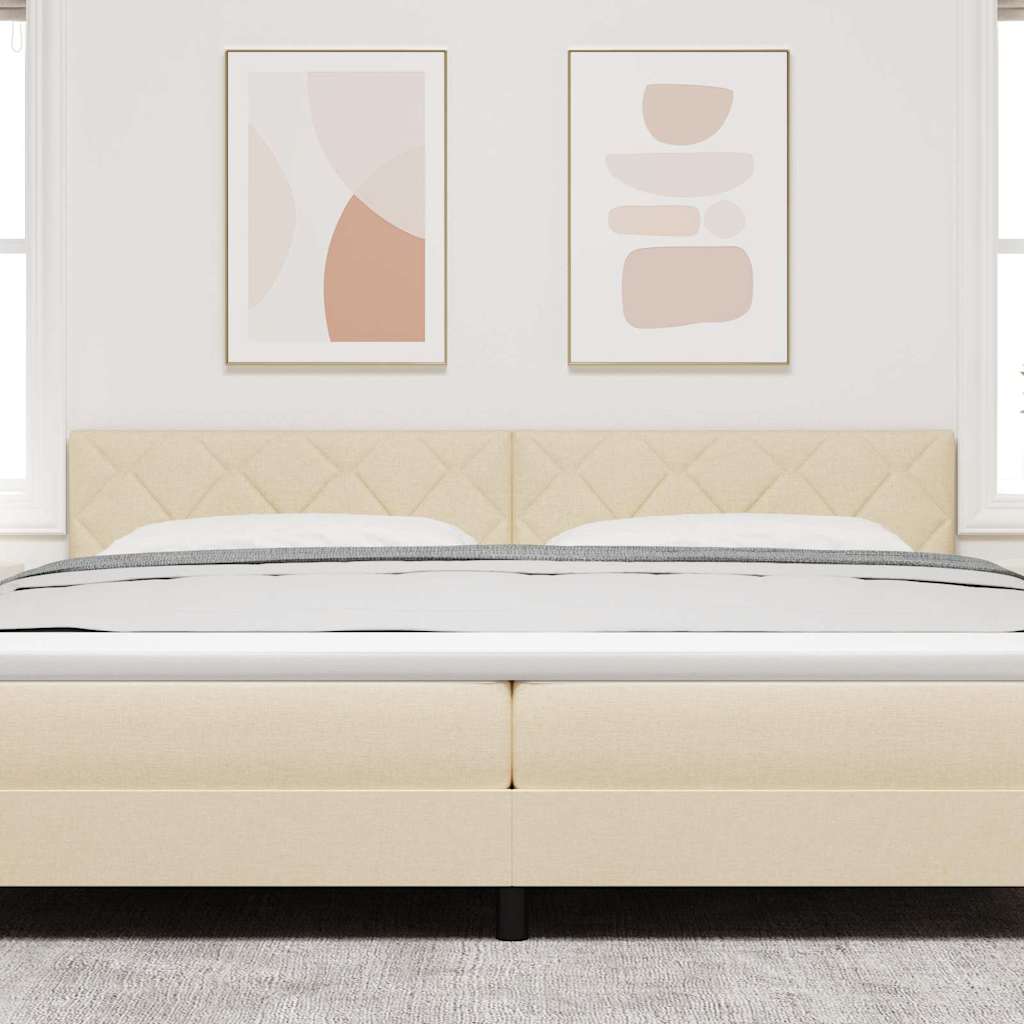 vidaXL Kopfteil mit Kopfteil Creme 200 cm Kunstleder