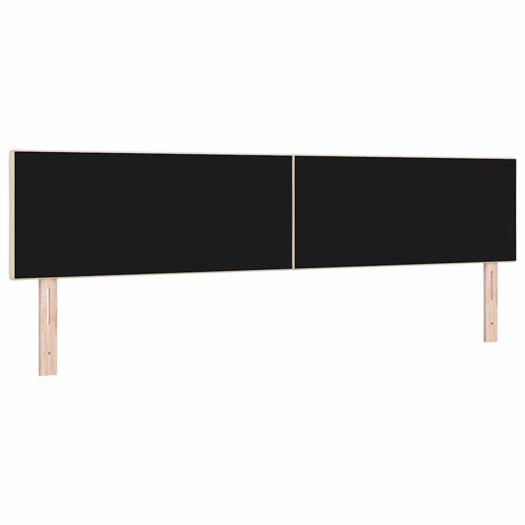 vidaXL Kopfteil mit Kopfteil Creme 200 cm Kunstleder