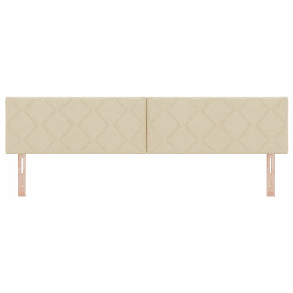 vidaXL Kopfteil mit Kopfteil Creme 200 cm Kunstleder