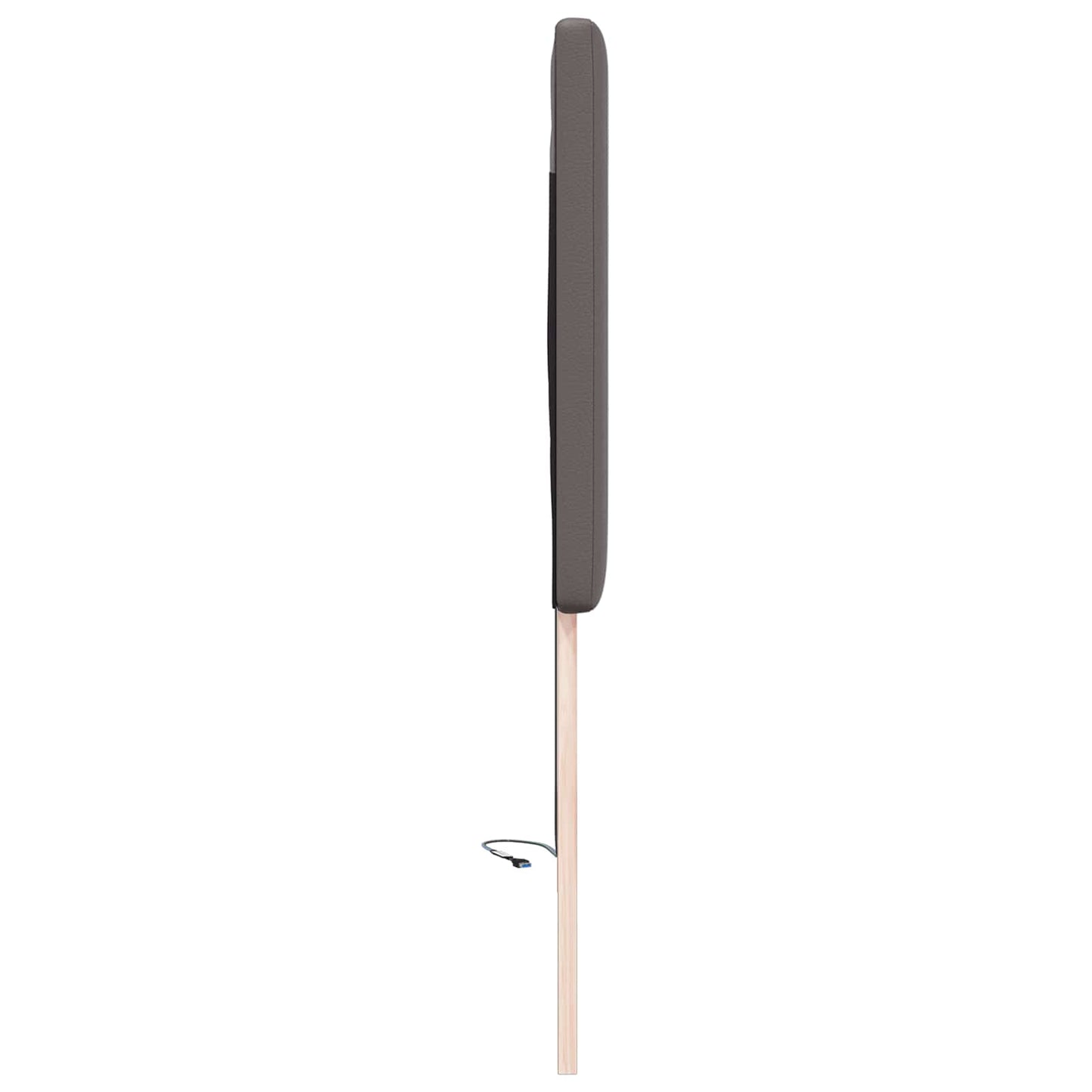 vidaXL LED Kopfteil Grau 90 cm Kunstleder