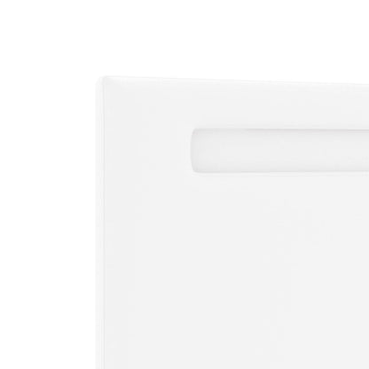 vidaXL LED Kopfteil Weiß 100 cm Kunstleder