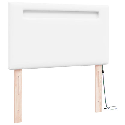 vidaXL LED Kopfteil Weiß 100 cm Kunstleder