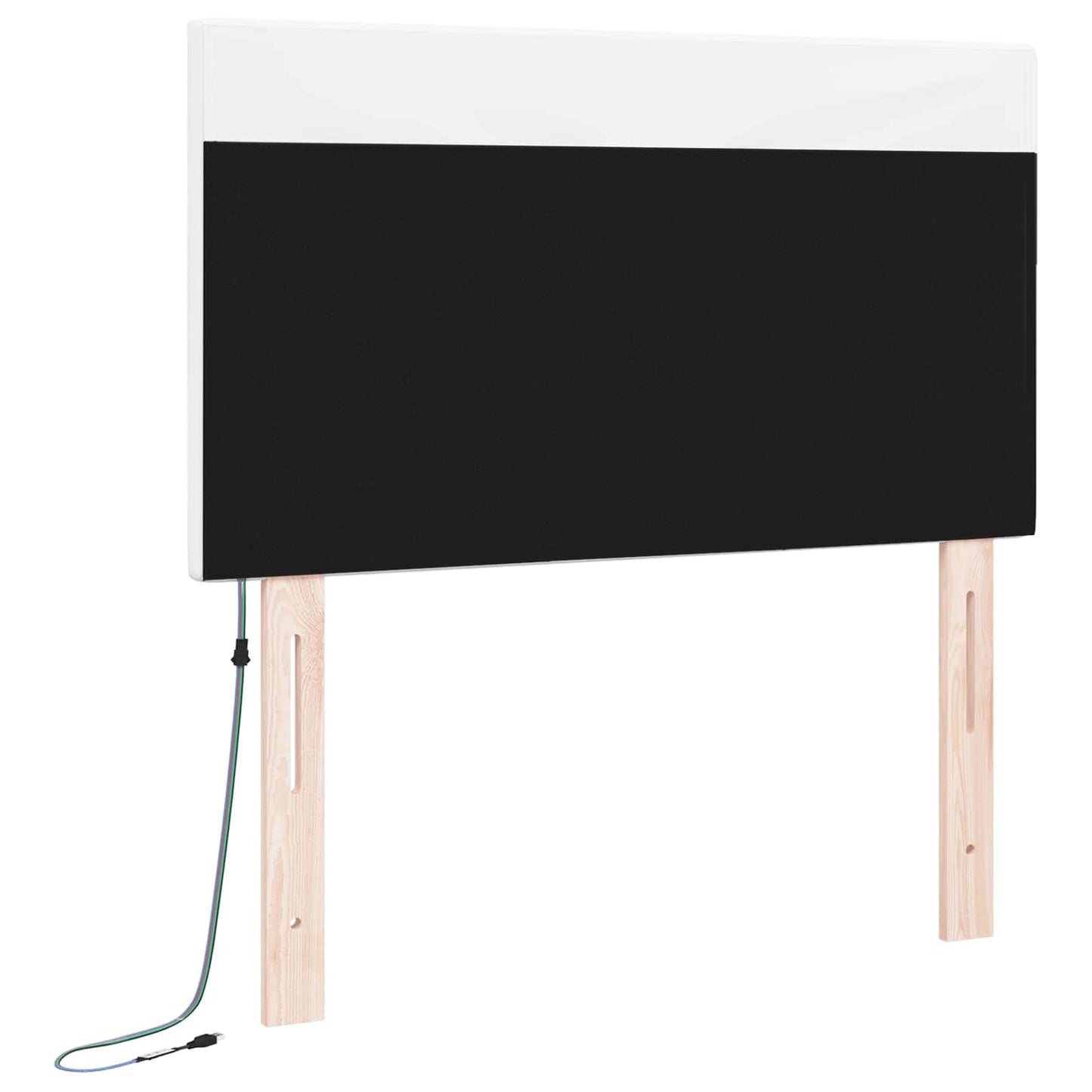 vidaXL LED Kopfteil Weiß 100 cm Kunstleder