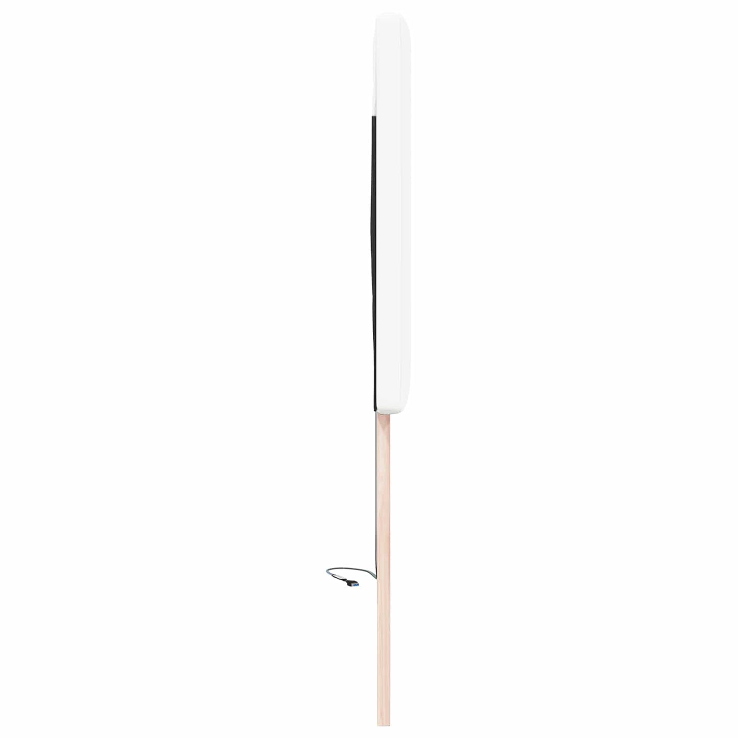vidaXL LED Kopfteil Weiß 100 cm Kunstleder