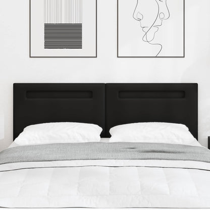 LED Kopfteil Schwarz 160 cm Kunstleder