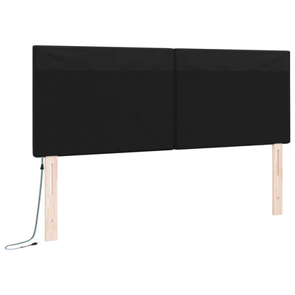 LED Kopfteil Schwarz 160 cm Kunstleder