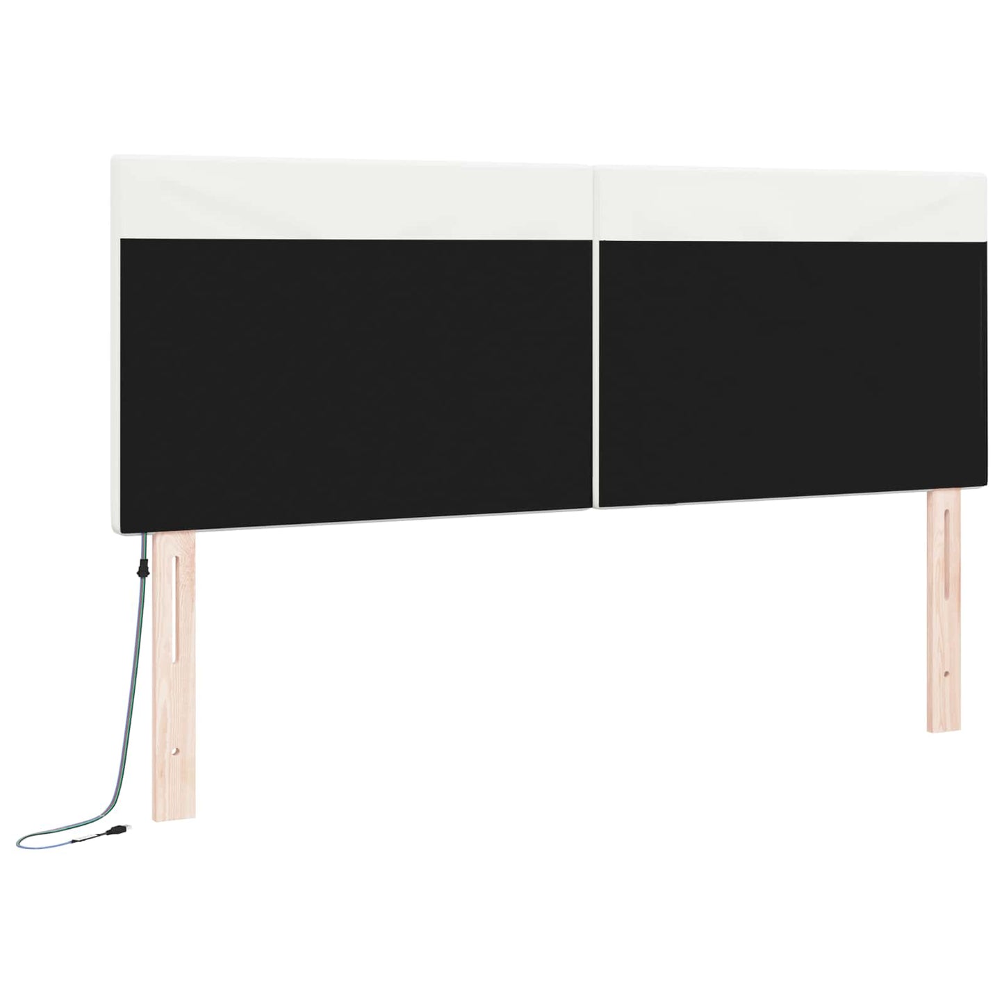 LED Kopfteil Weiß 160 cm Kunstleder