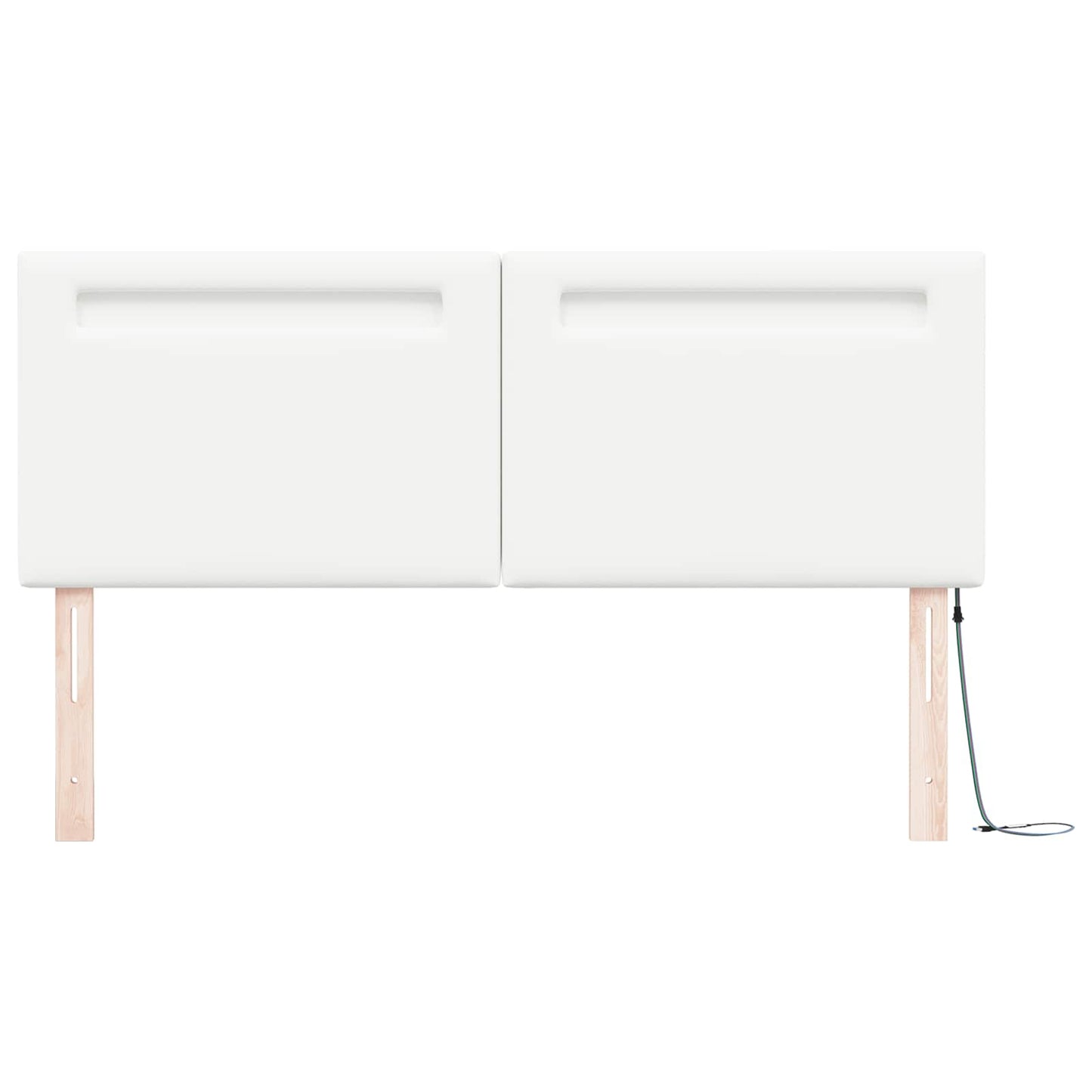 LED Kopfteil Weiß 160 cm Kunstleder