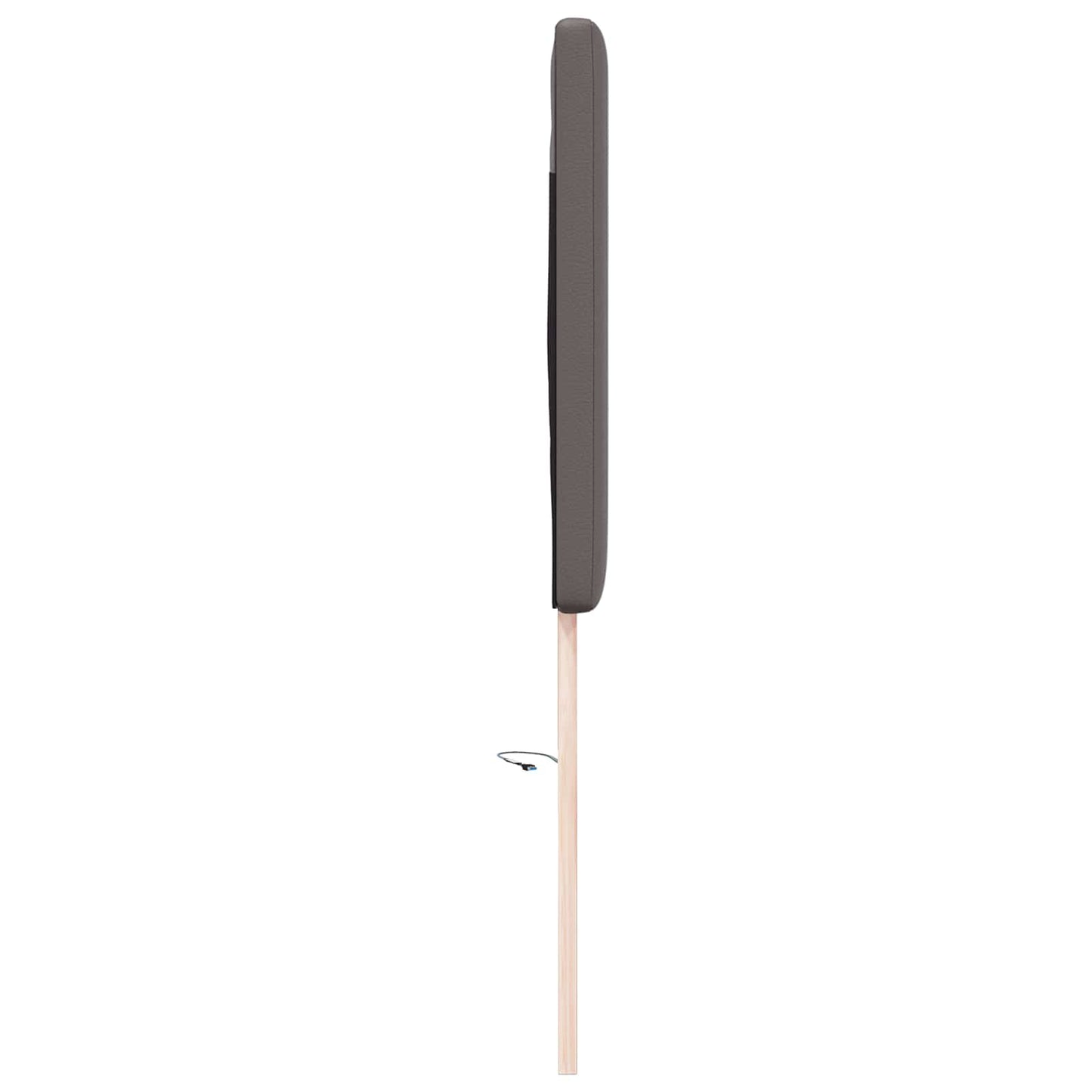 vidaXL LED Kopfteil Grau 160 cm Kunstleder
