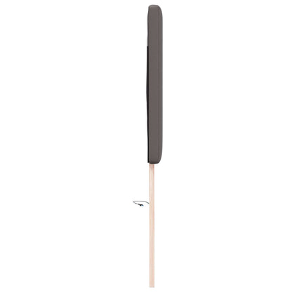 vidaXL LED Kopfteil Grau 160 cm Kunstleder