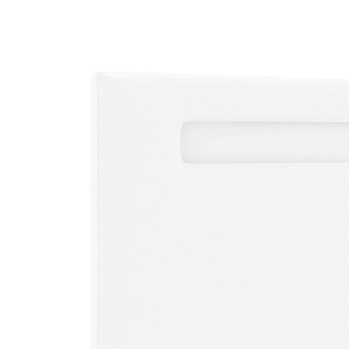 vidaXL LED Kopfteil Weiß 200 cm Kunstleder