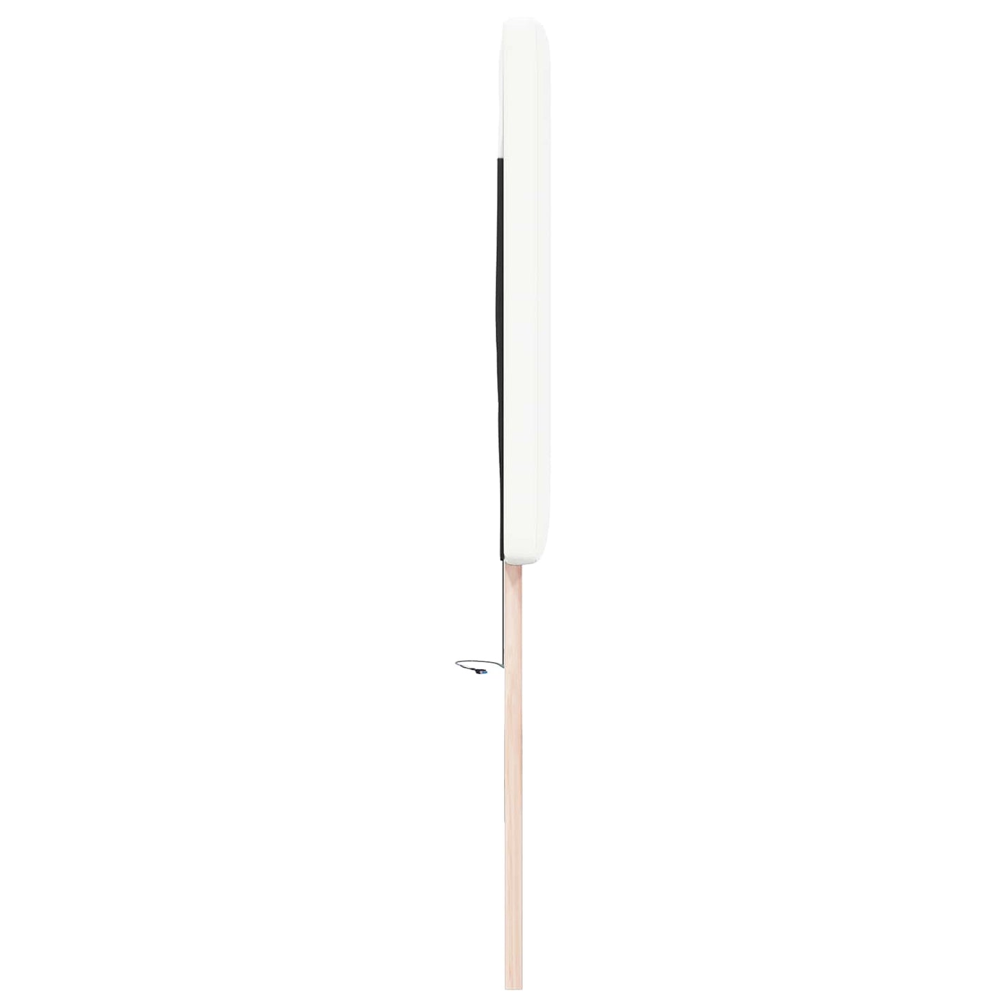 vidaXL LED Kopfteil Weiß 200 cm Kunstleder