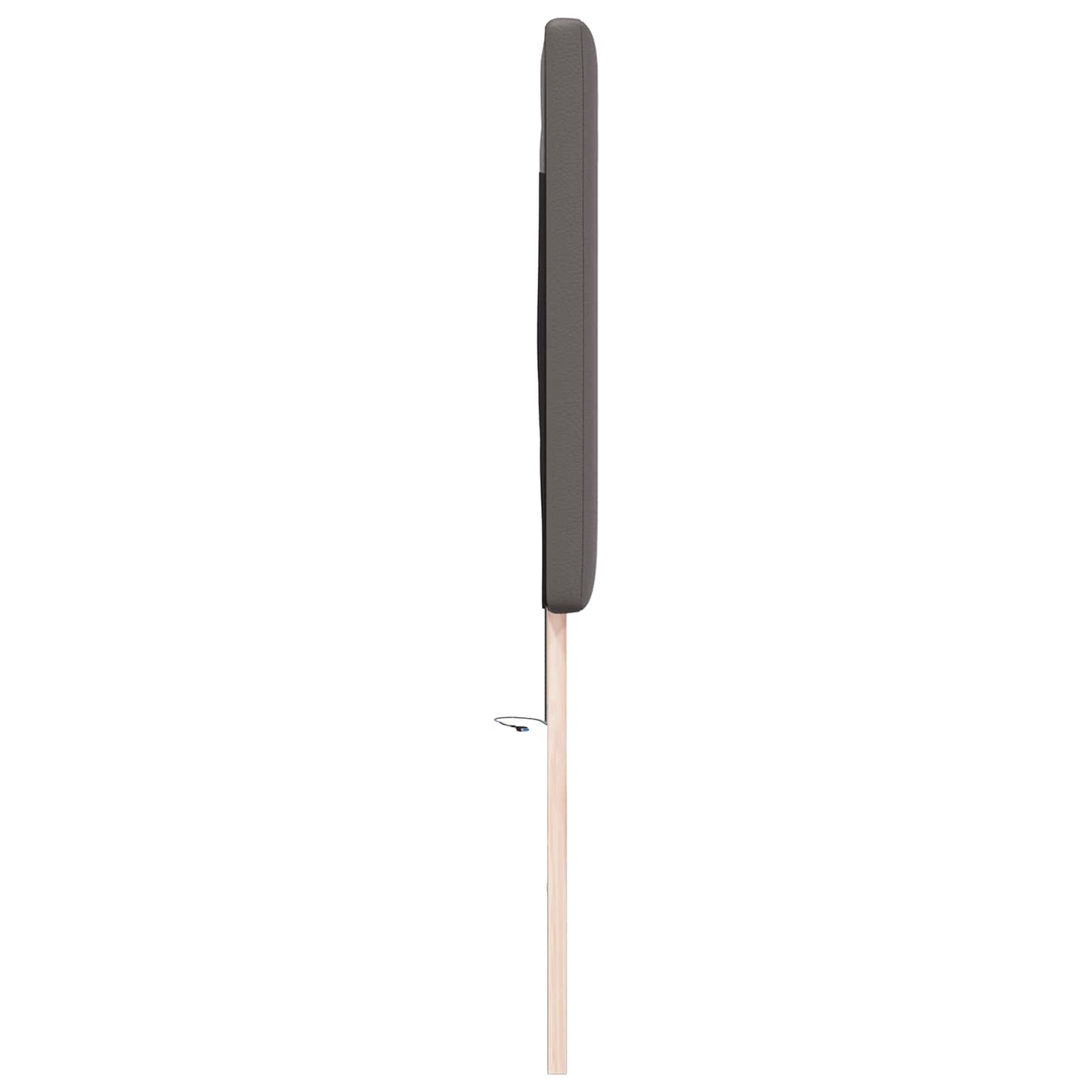 vidaXL LED Kopfteil Grau 200 cm Kunstleder