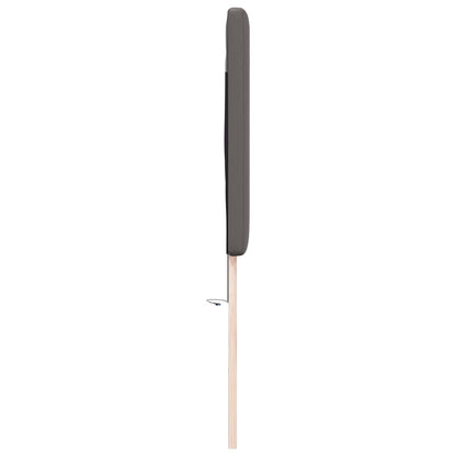 vidaXL LED Kopfteil Grau 200 cm Kunstleder